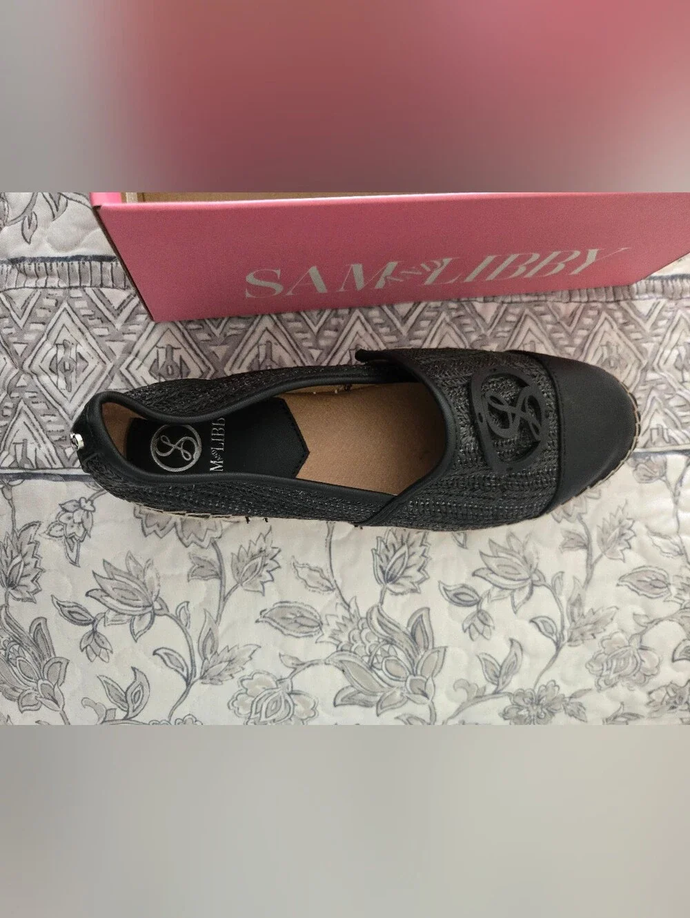 Sam & Libby Black Woven Slip-On Loafer
